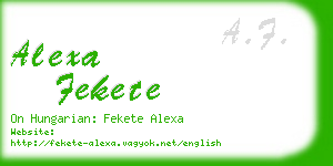 alexa fekete business card